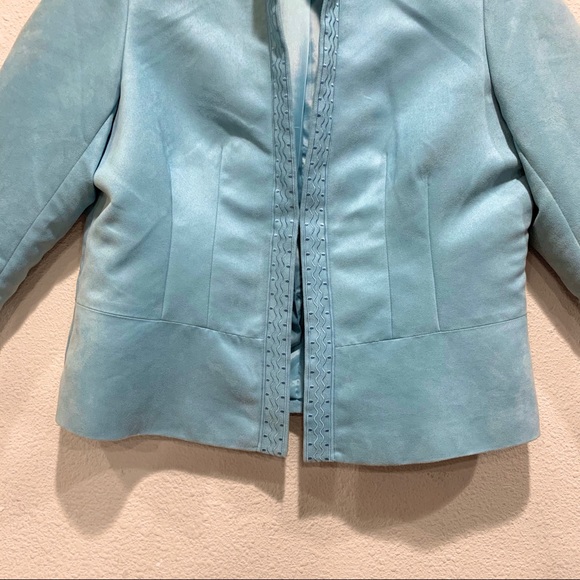 Dress Barn Jackets & Coats Dress Barn Embroidery Blue Jacket 416